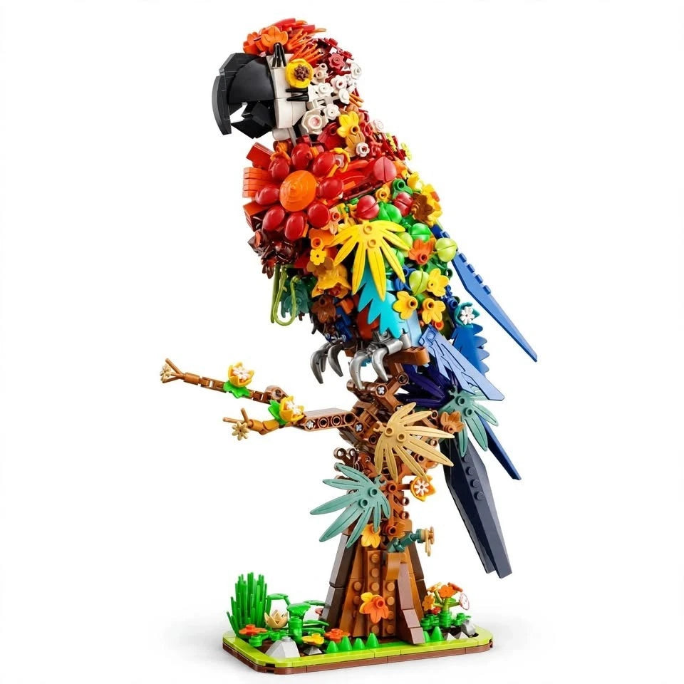 Qilivey - Flower Animal Parrot Building Block Set - 1100pcs