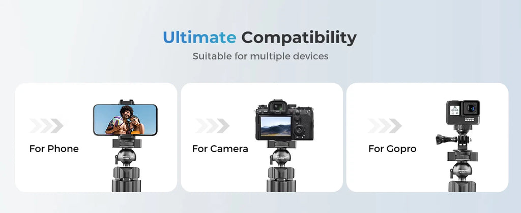 UBeesize Phone Tripod Pro S, Flexible Stand with Wireless Remote, Camera GoPro