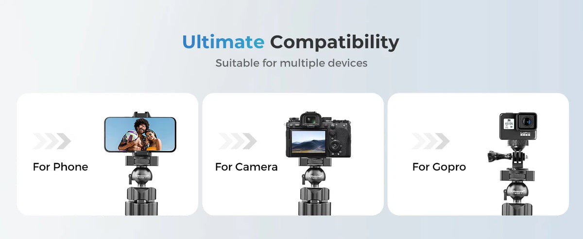 UBeesize Phone Tripod Pro S, Flexible Stand with Wireless Remote, Camera GoPro
