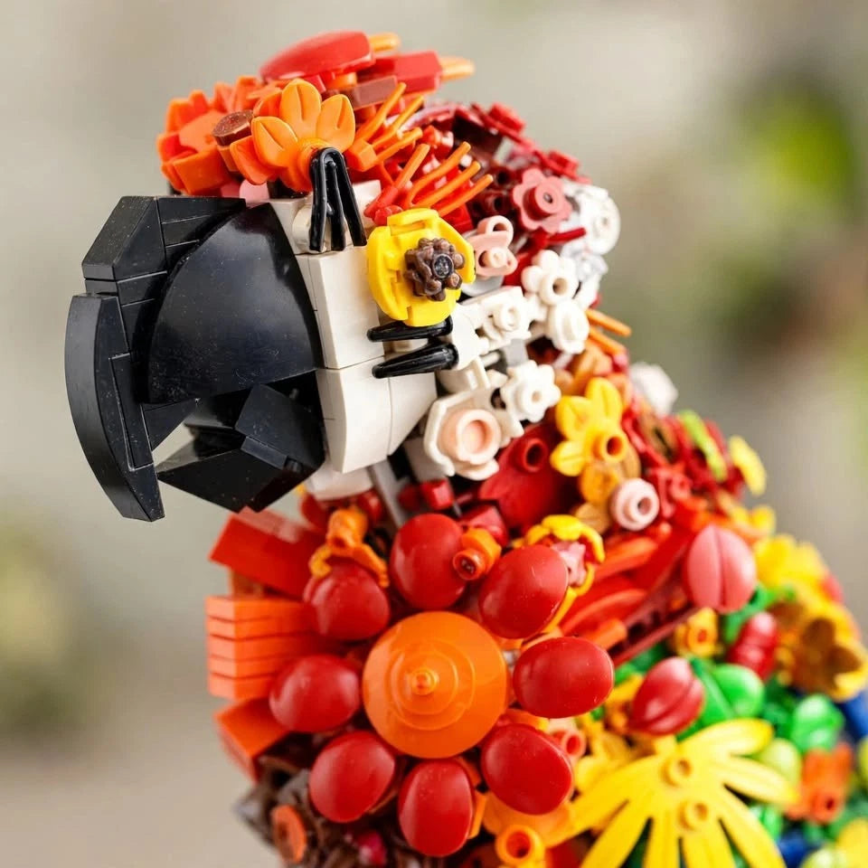 Qilivey - Flower Animal Parrot Building Block Set - 1100pcs