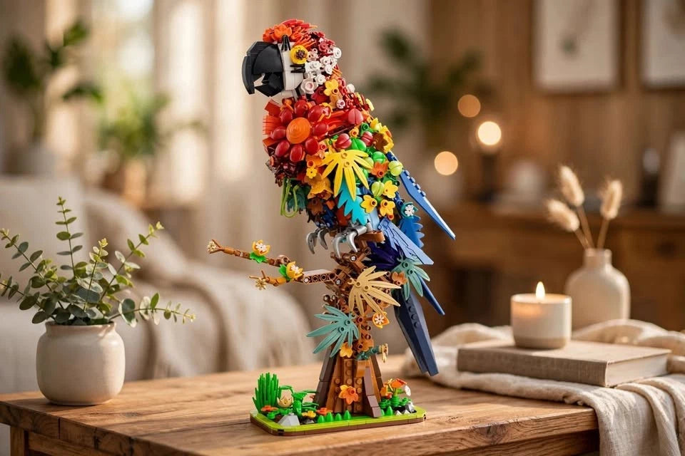 Qilivey - Flower Animal Parrot Building Block Set - 1100pcs
