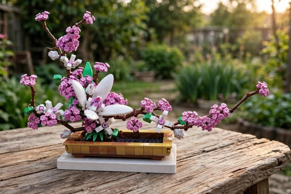 Qizhile "Everlasting Lilac" Building Block Set 92008 - 974 pieces
