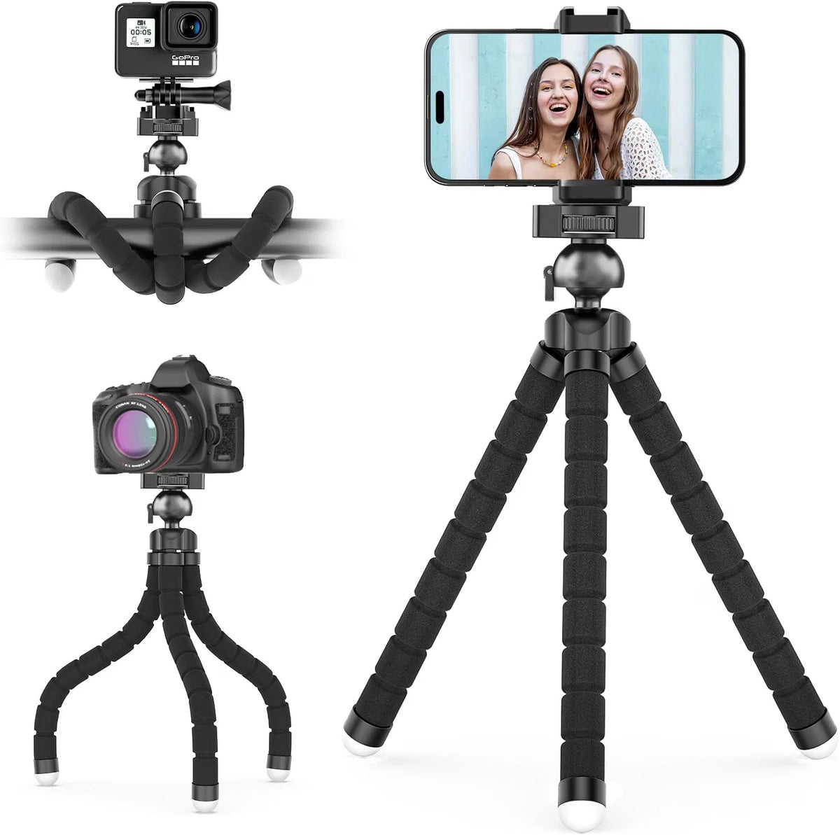 UBeesize Phone Tripod Pro S, Flexible Stand with Wireless Remote, Camera GoPro